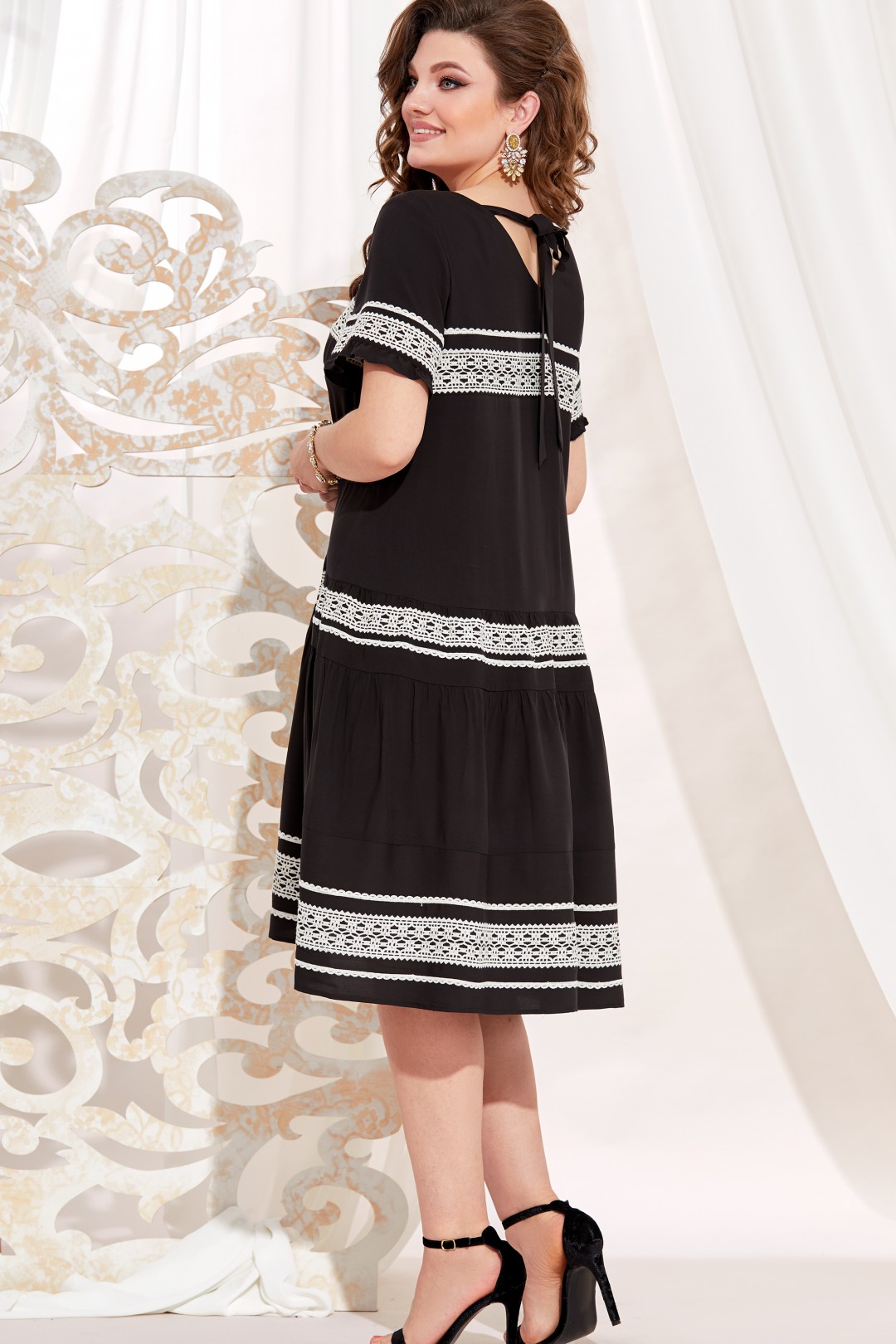 Платье Vittoria Queen 13993 черный/молочный