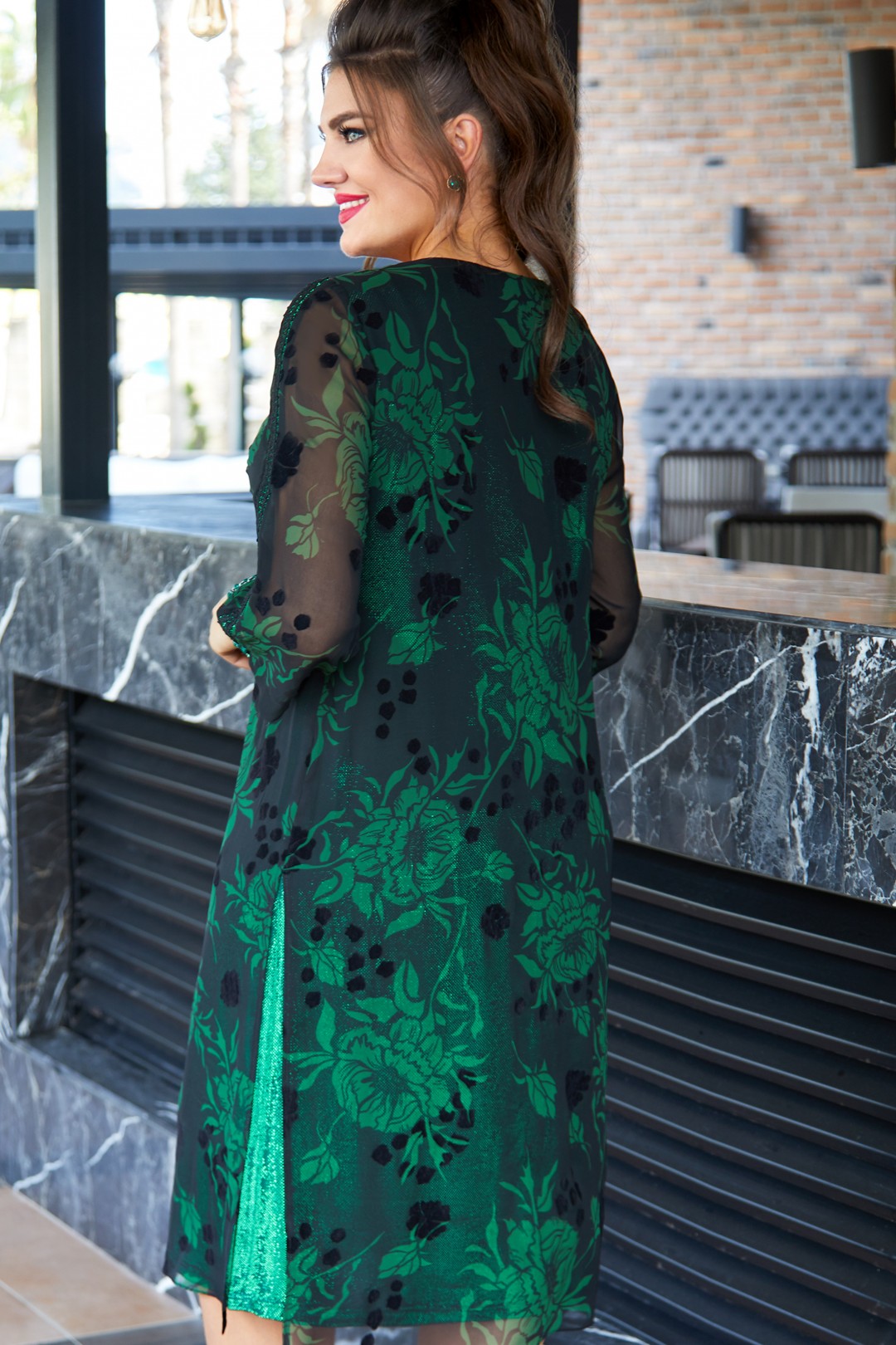 Платье Vittoria Queen 14333 т.зеленый