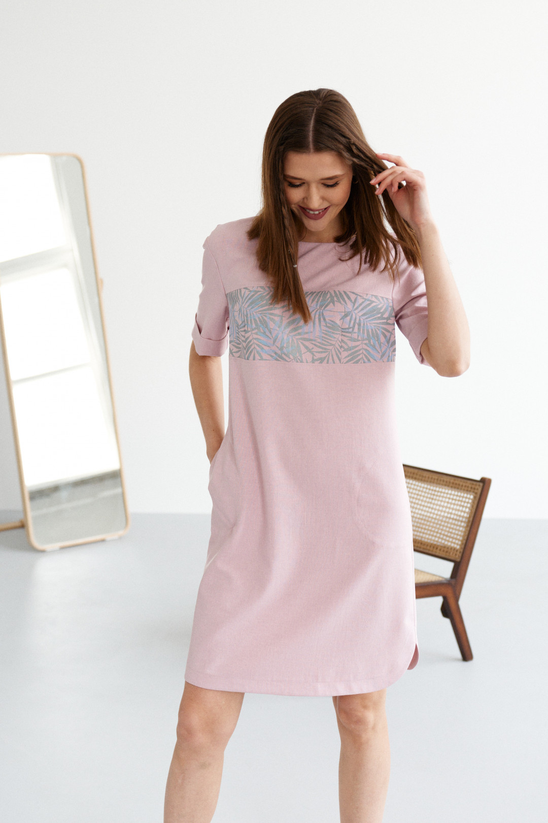 Платье Vizanti 8208 пудрово- розовый
