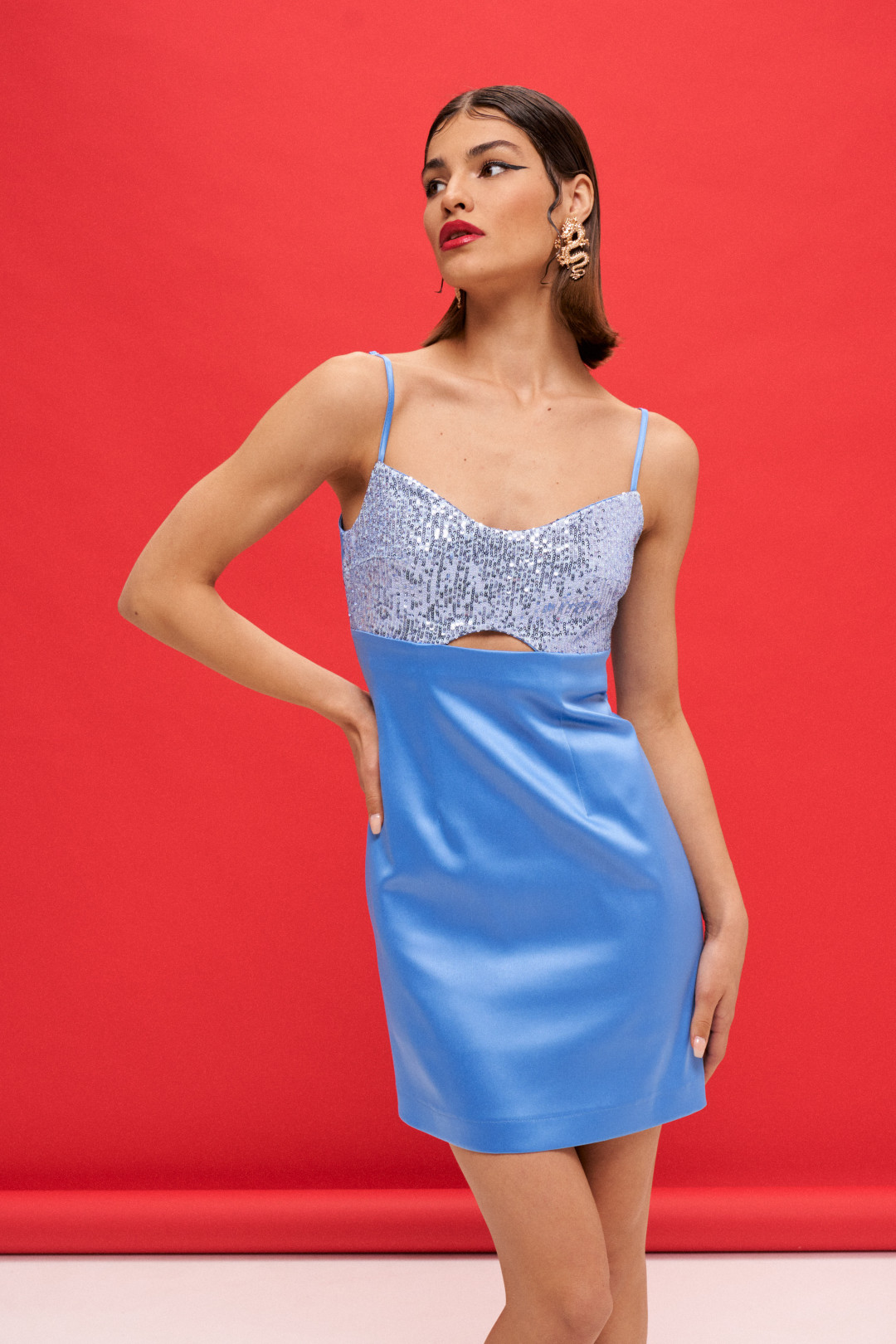 Платье Vizanti 9398 голубой