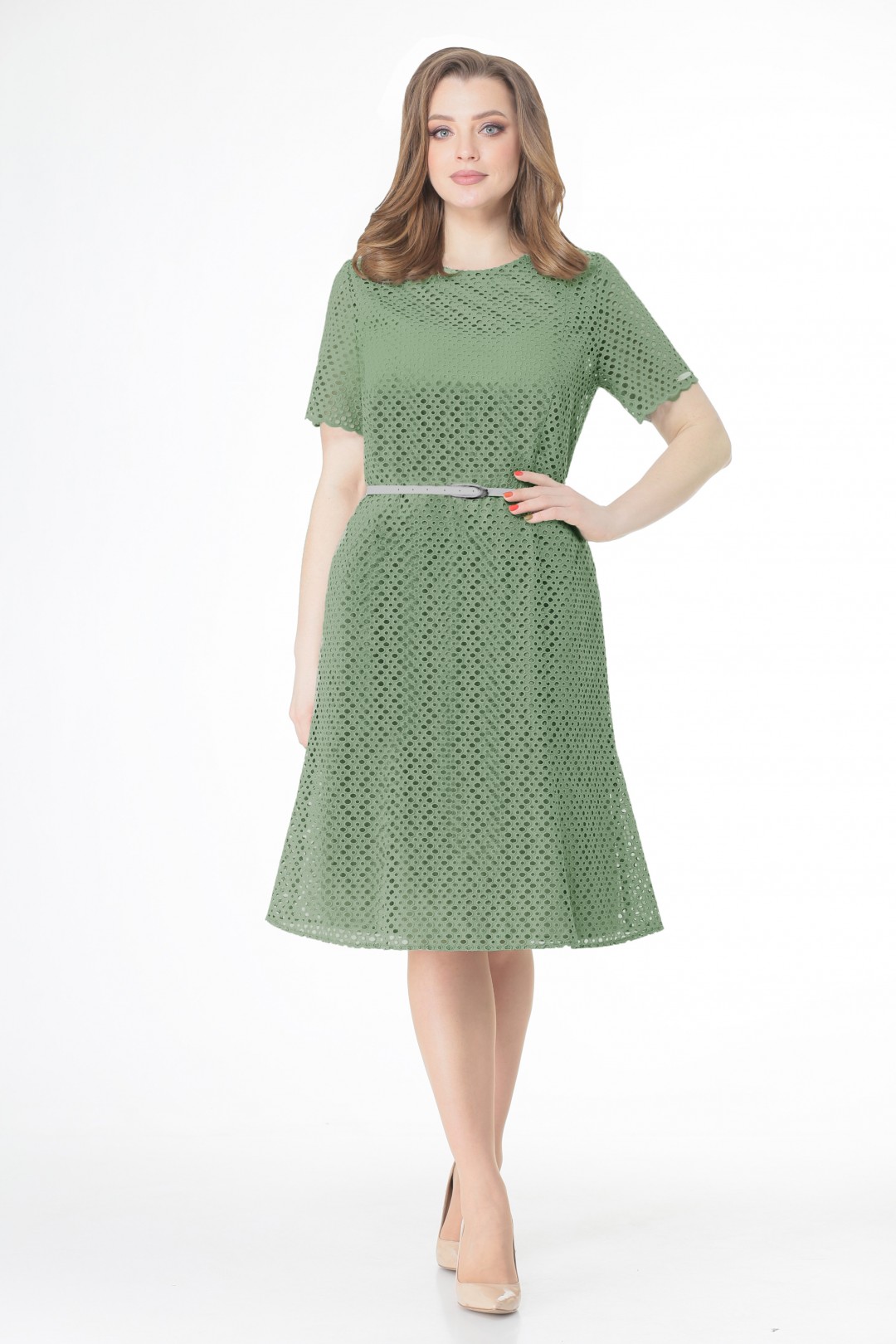 Платье VOLNA 1194 яблочно-зеленый