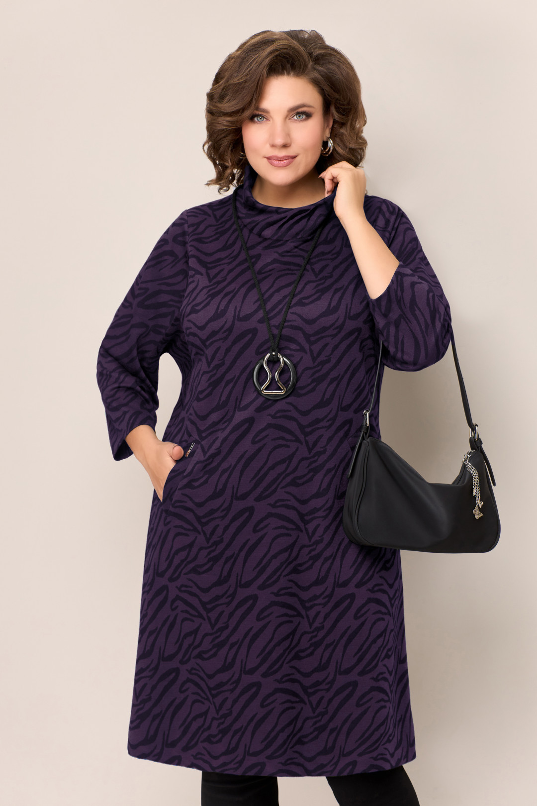 Платье VOLNA 1308 темно-фиолетовый