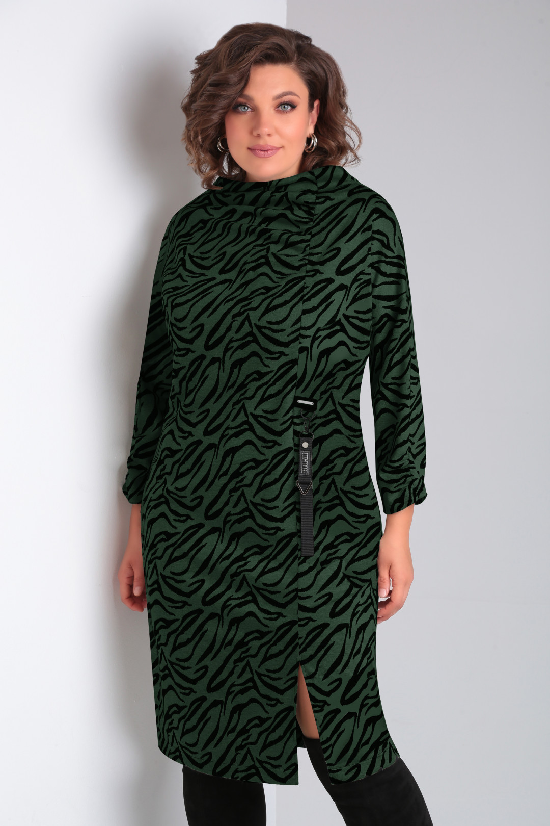 Платье VOLNA 1315 темно-зеленый