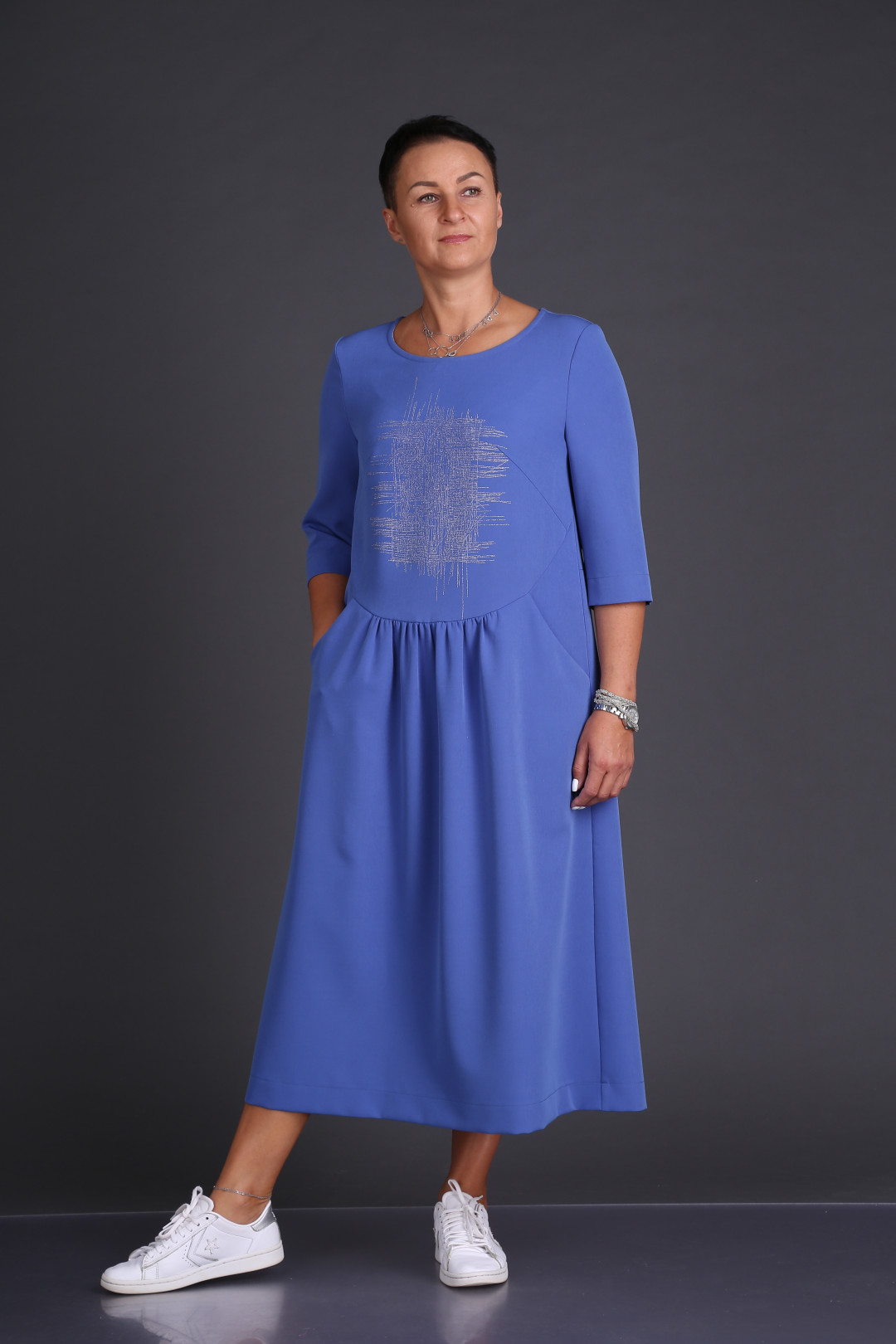 Платье ЗигзагСтиль 404 голубой