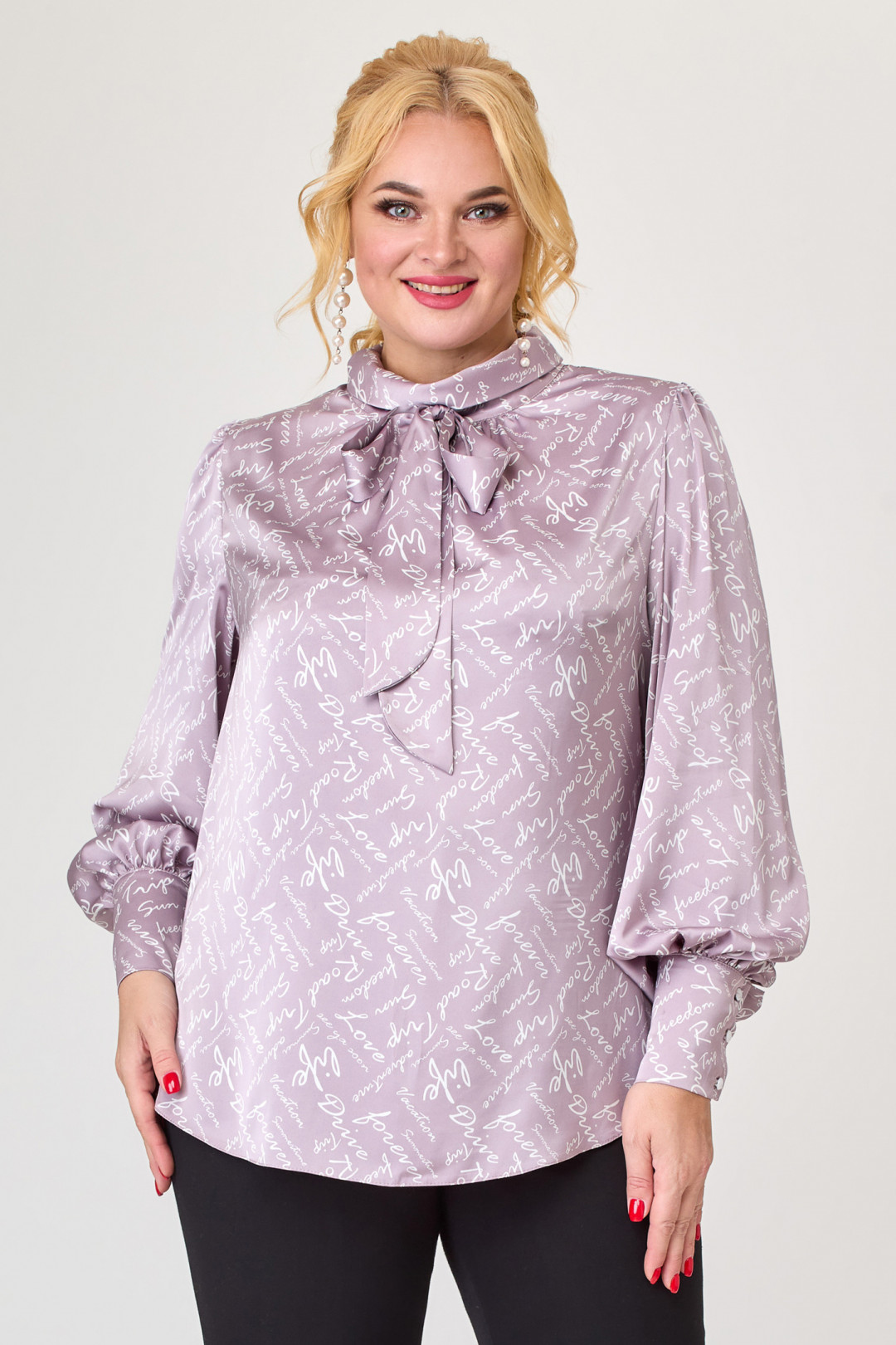 Блузка Светлана-Стиль 1734 розовый+буквы