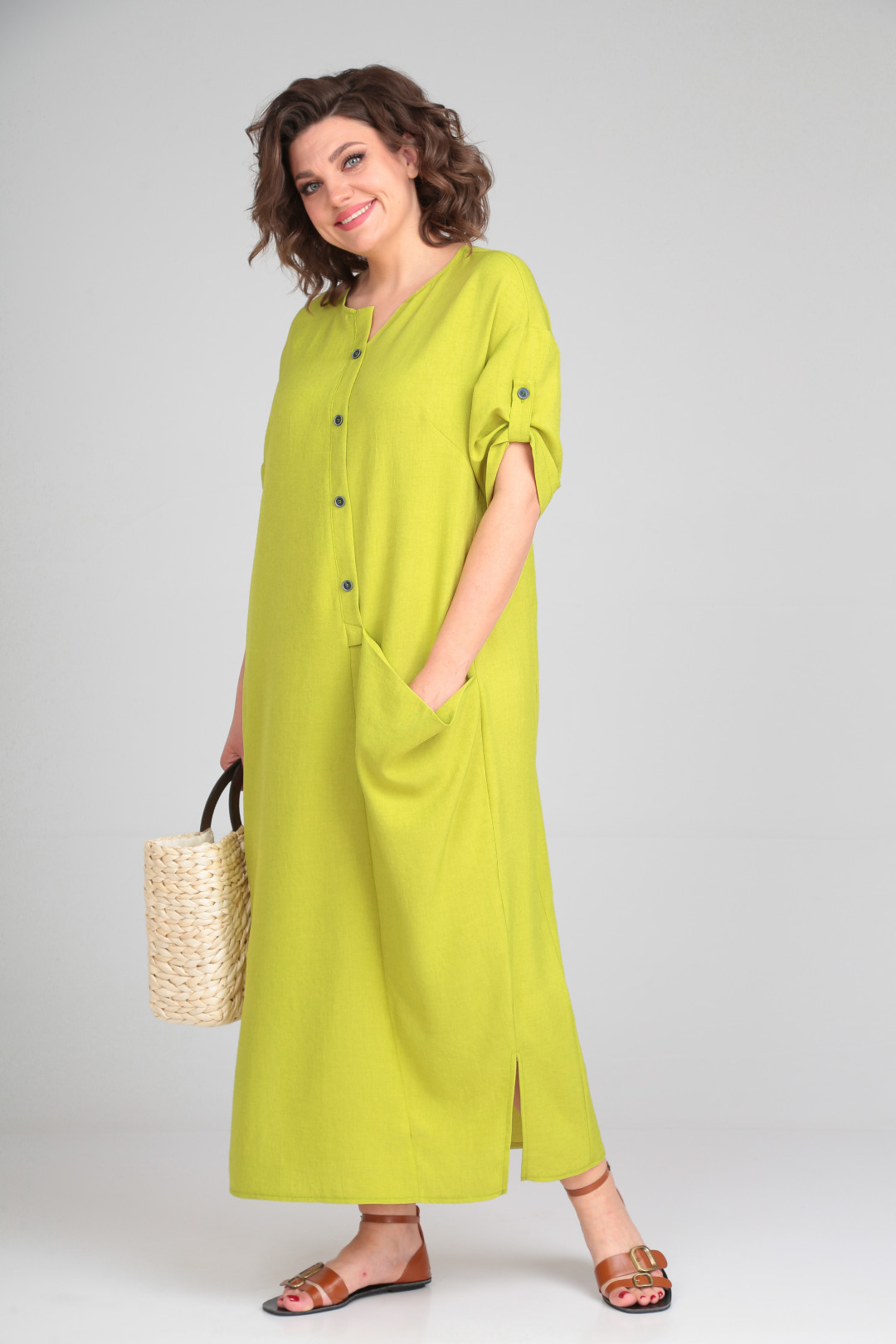 Платье Мишель Шик 2094/3 лаймовый (желто-зеленый)