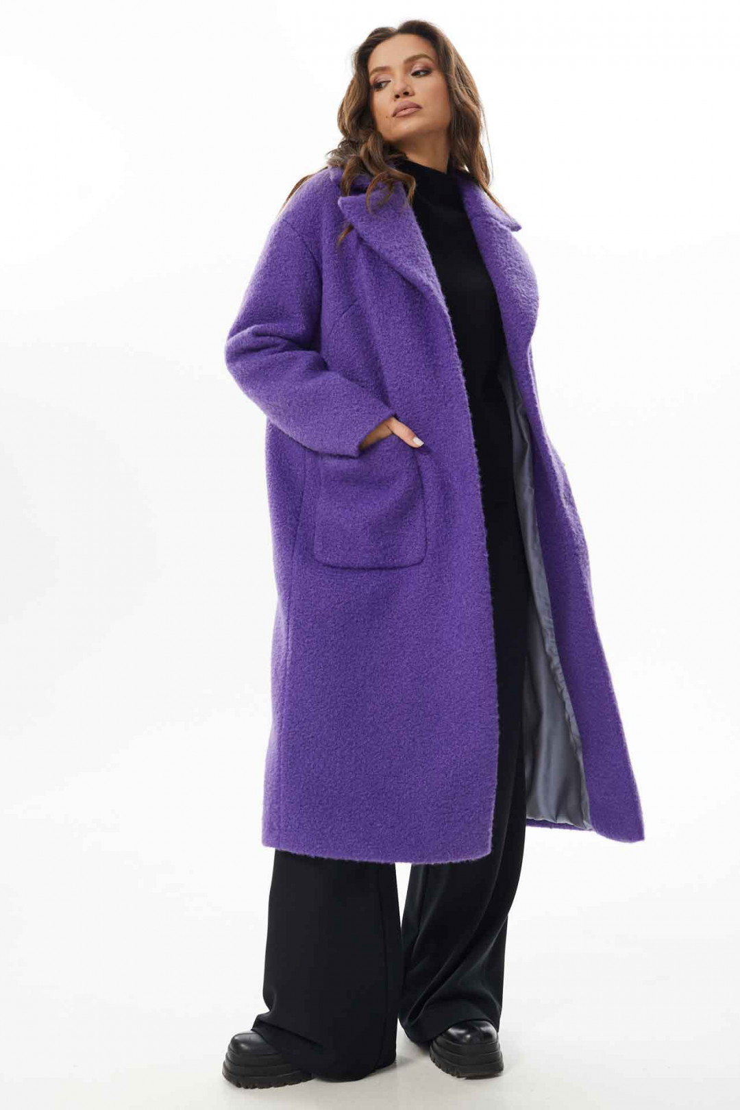 Пальто MisLana С854/1 фиолет