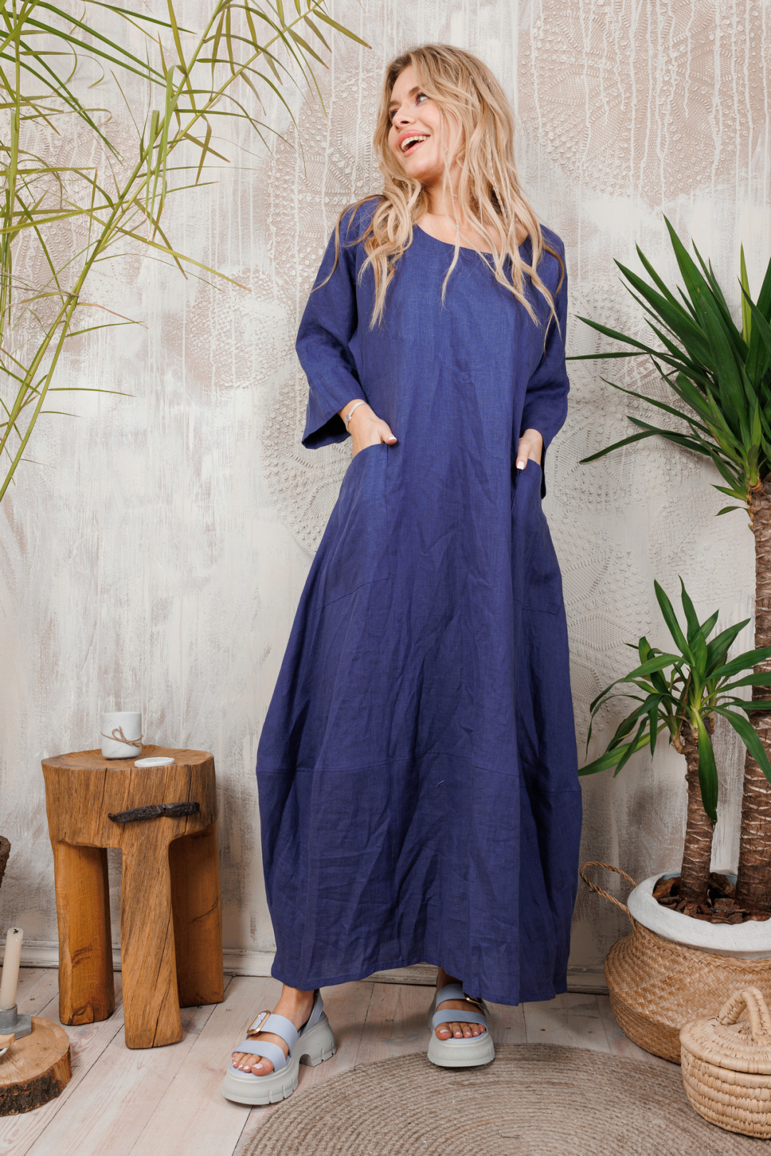 Платье АМУЛЕТ 9629 темно-синий (индиго)