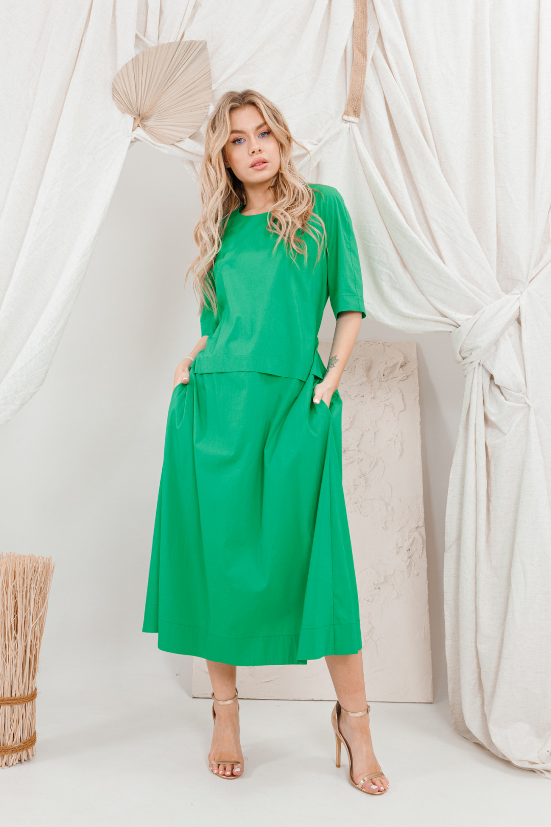 Платье Amori 9681 яркая зелень
