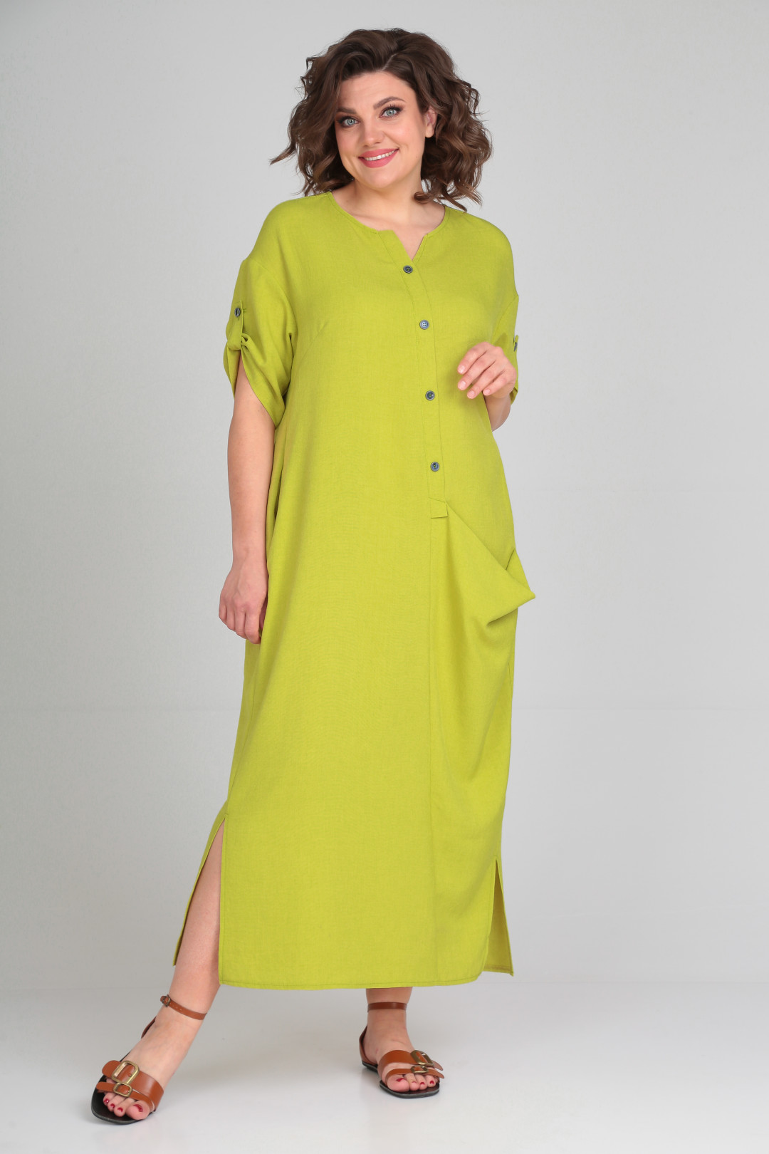 Платье Мишель Шик 2094/3 лаймовый (желто-зеленый)