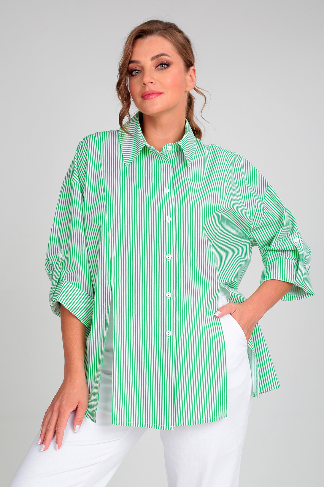 Рубашка Лиона-Стиль 846Б зеленый