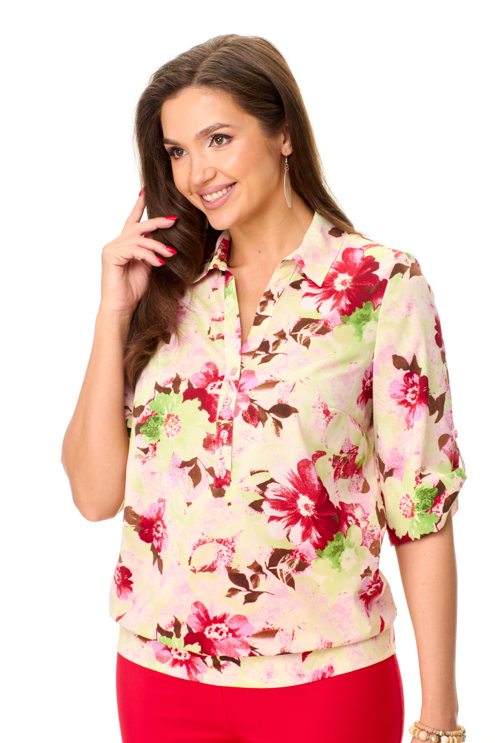 Блуза Abbi style 4042 розовый принт