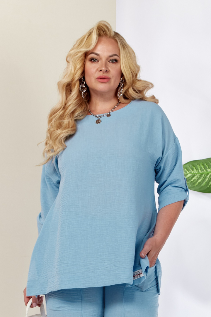 Блузка Anastasia 1257 голубой