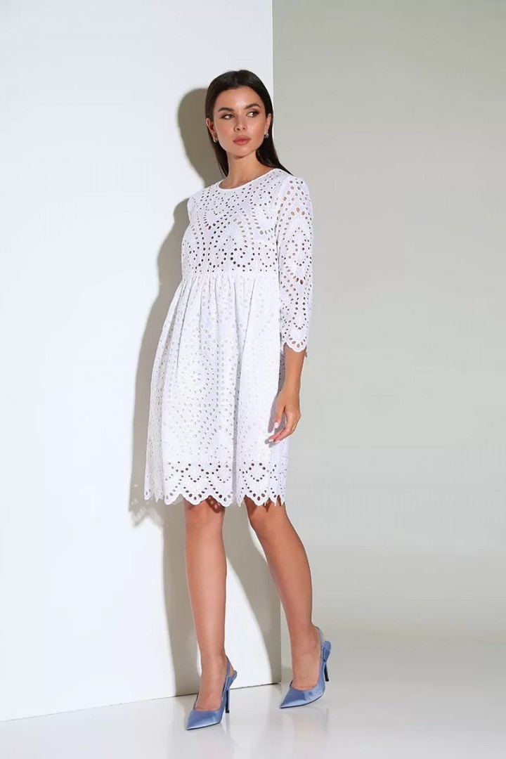 Платье Andrea Fashion AF-19 белый (дизайн 6)