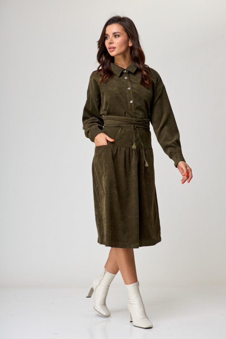 Платье ANELLI LAUREL 1169 оливковый