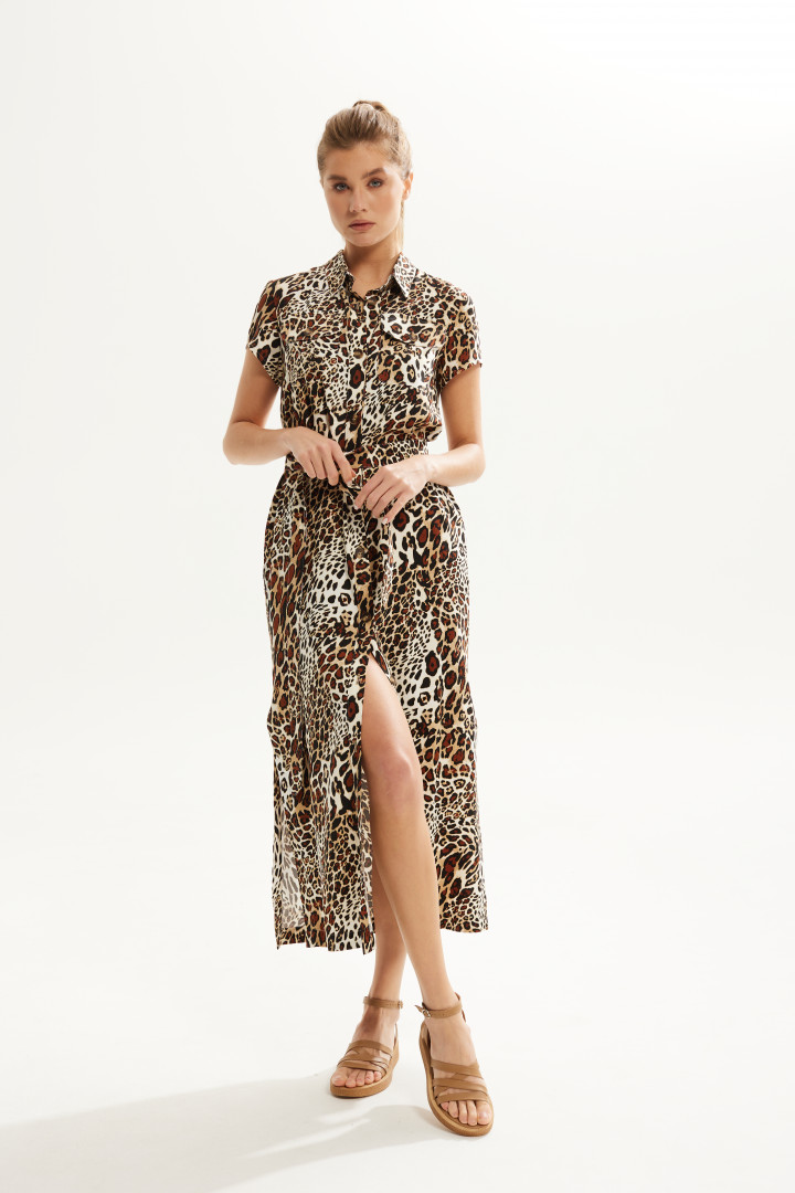 Платье Dava 156 принт леопард
