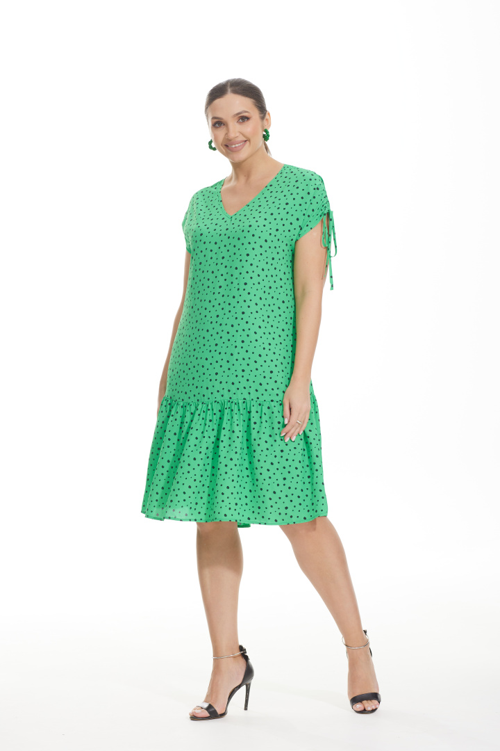 Платье Elady 4457 зеленый в горох