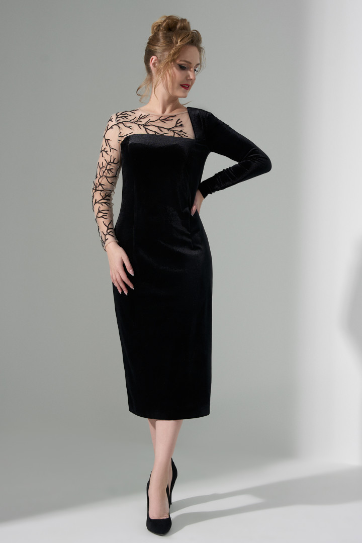 Платье ЕвроМода 485 черный