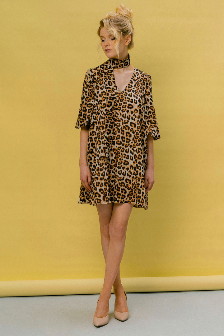 Платье JRSy 2461 леопард классический