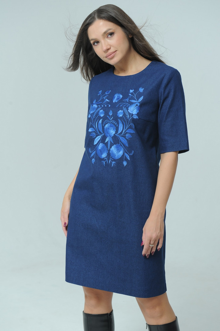 Платье MA CHERIE 4032 темно-синий однотон