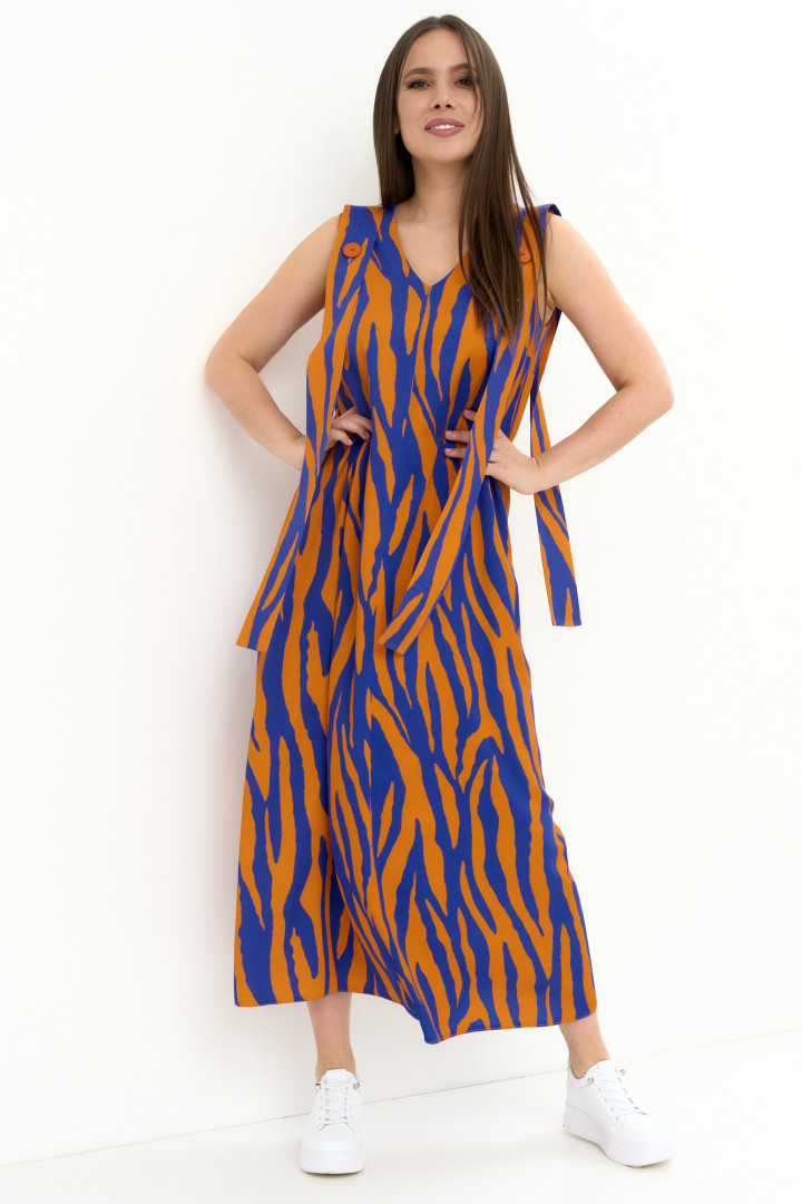 Платье Магия Моды 2254 оранж+синий
