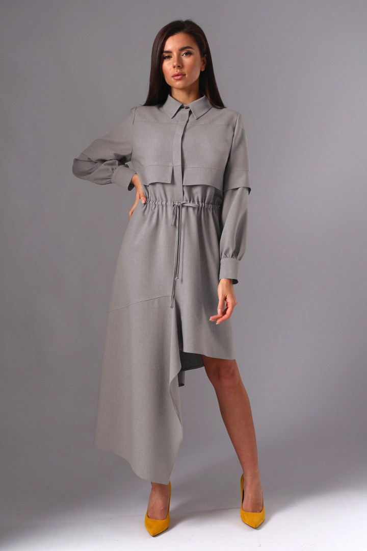 Платье МиА-Мода 1137-2 светло-серый
