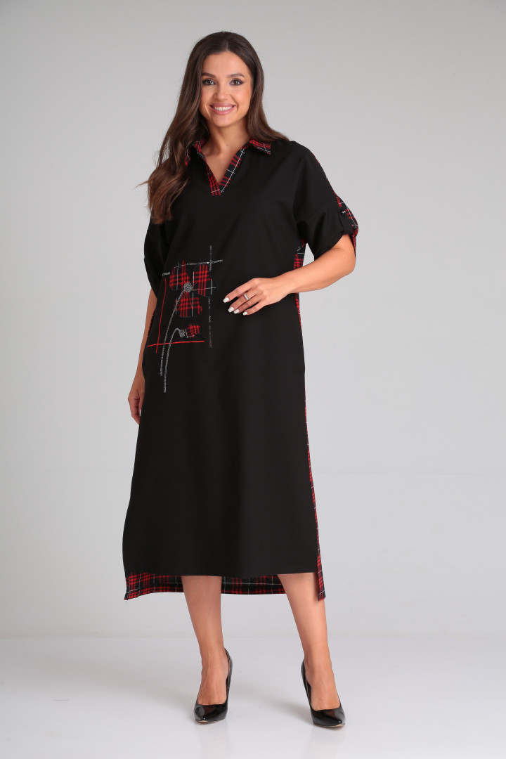 Платье Мишель Шик 2134 черный, красный
