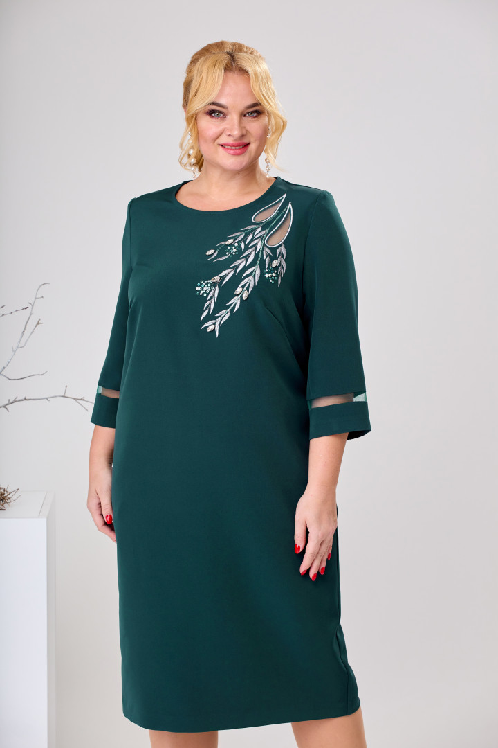 Платье Romanovich Style 1-2426 тёмно-зелёный