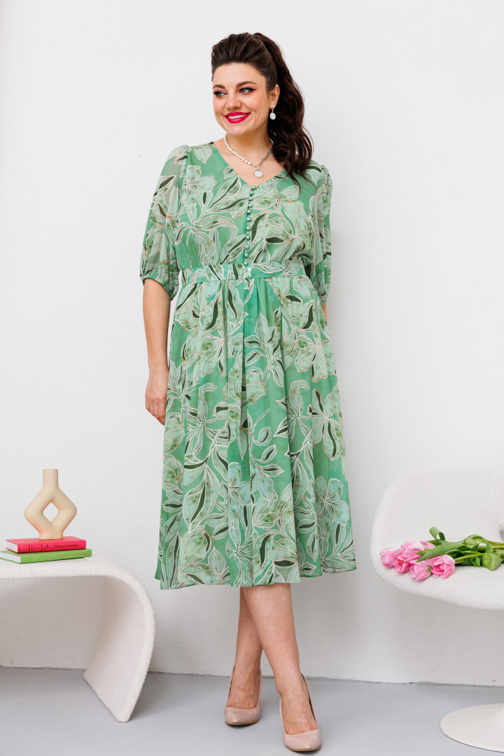 Платье Romanovich Style 1-2635 зеленый