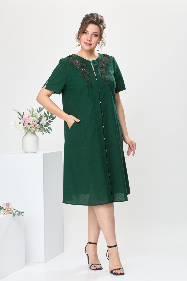 Платье Romanovich Style 1-2657 темно-зеленый