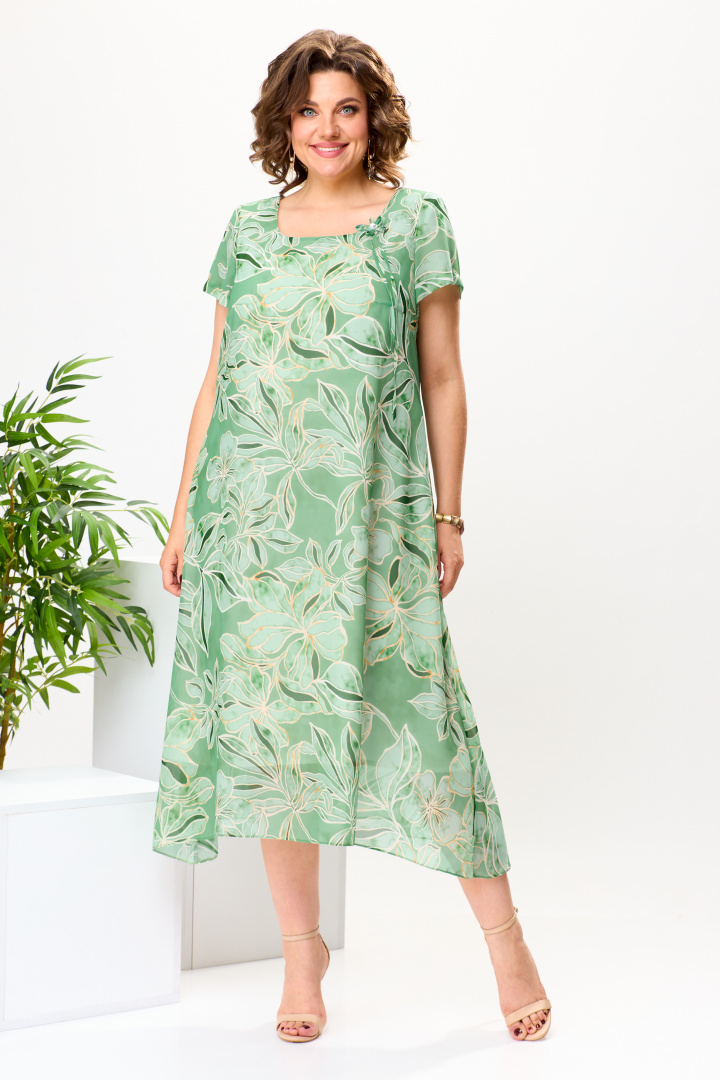 Платье Romanovich Style 1332 зеленый-1