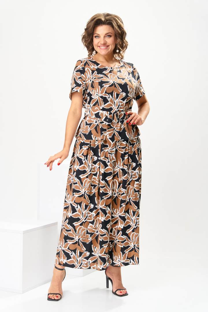 Костюм Romanovich Style 2-2704 коричневые цветы