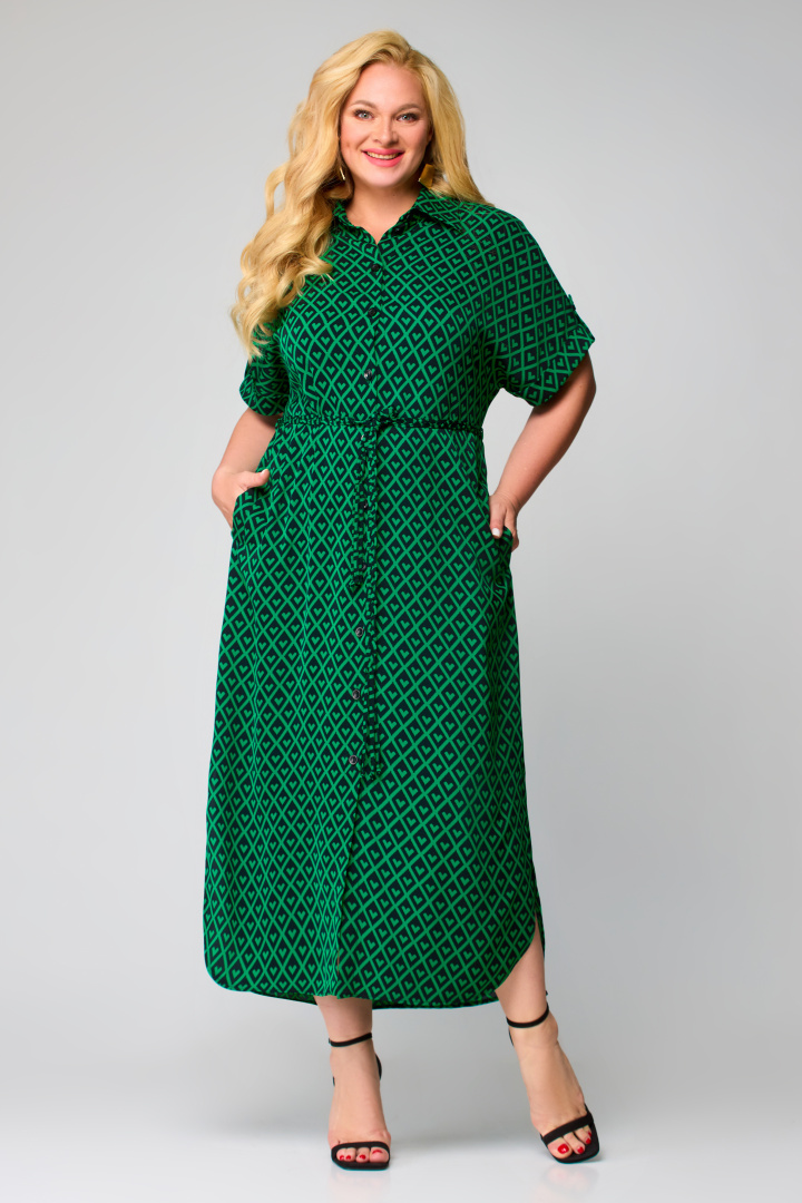 Платье Светлана-Стиль 1699 зеленый+черный