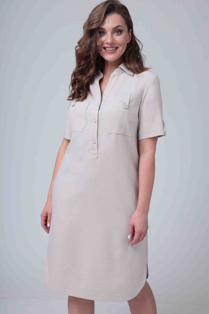 Платье Talia Fashion 377 светлый беж