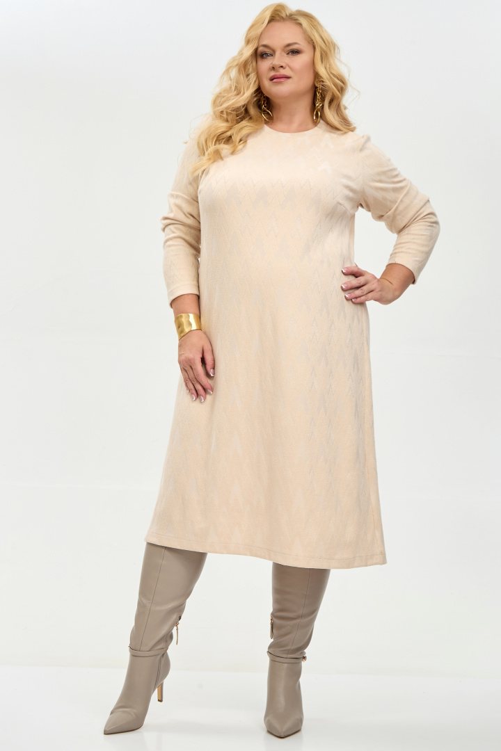 Платье YOUR SIZE 2262 бежевый
