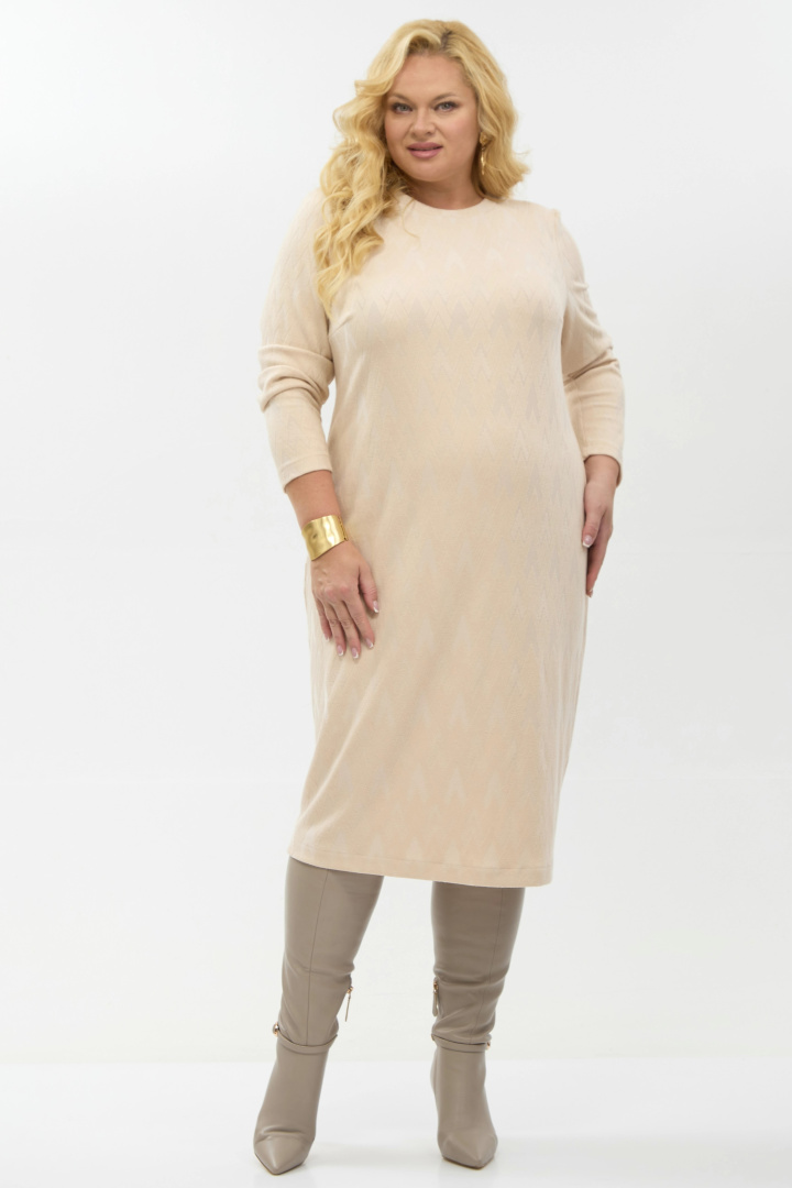 Платье YOUR SIZE 2262 бежевый